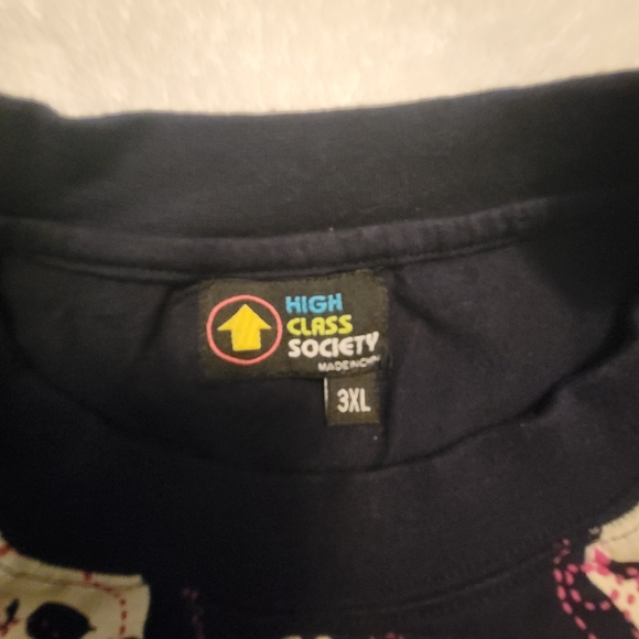 NWOT Men's 3XL Black Skull Rocker Halloween Sweatshirt Grunge High Class Society - Picture 3 of 12